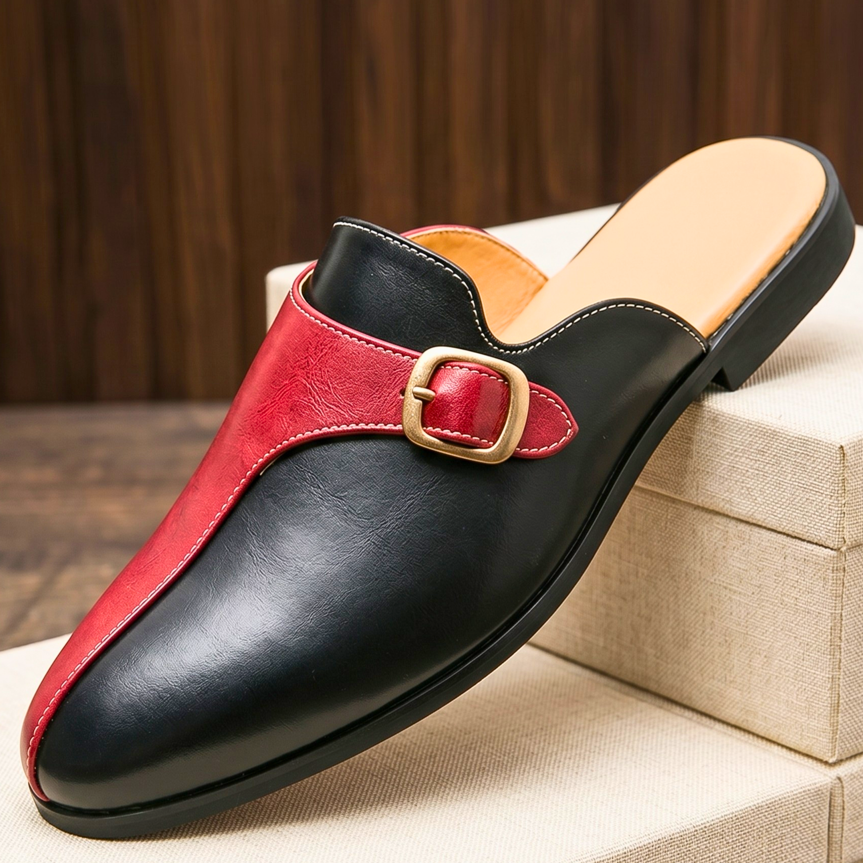 Monaco Buckle Mule