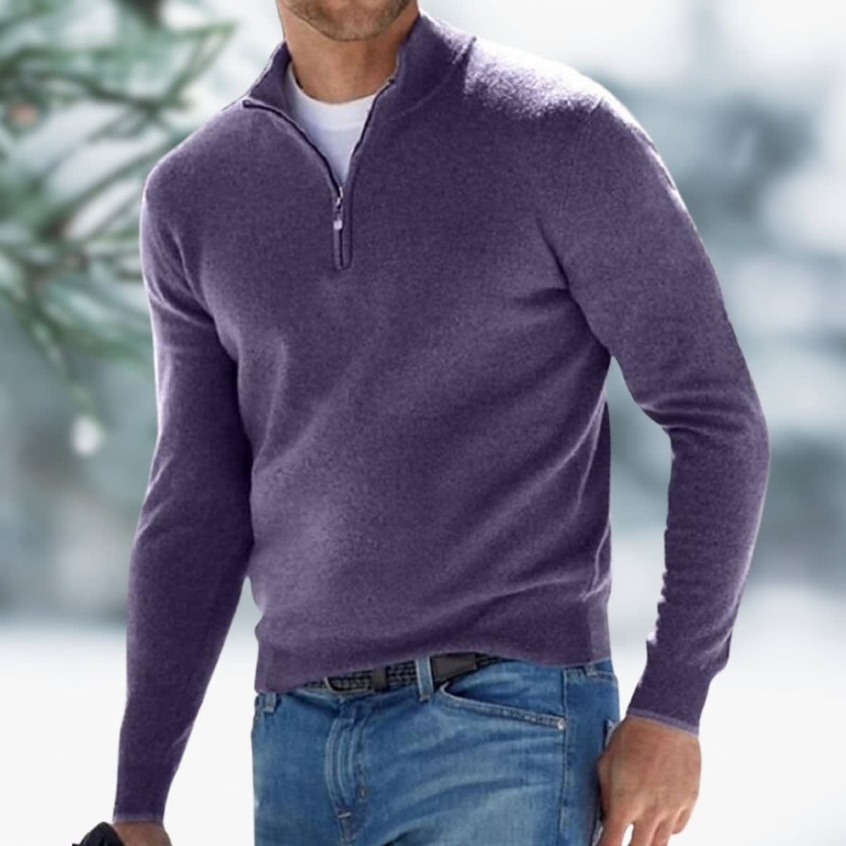 Silas Fine Knit Quarter Zip Sweater_11
