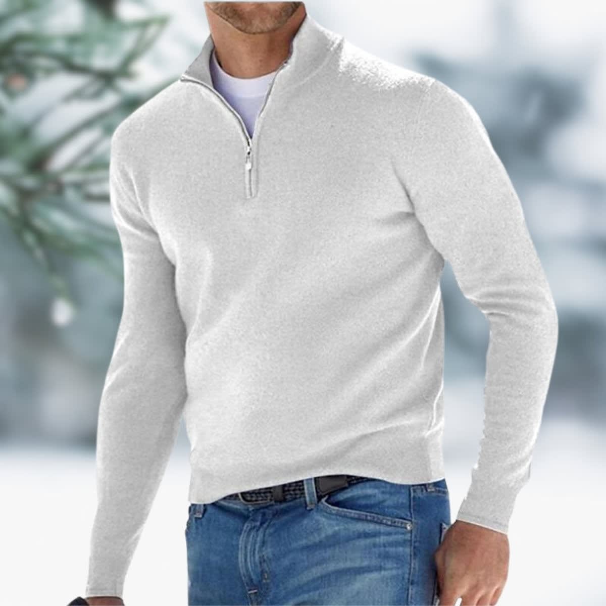 Silas Fine Knit Quarter Zip Sweater_3