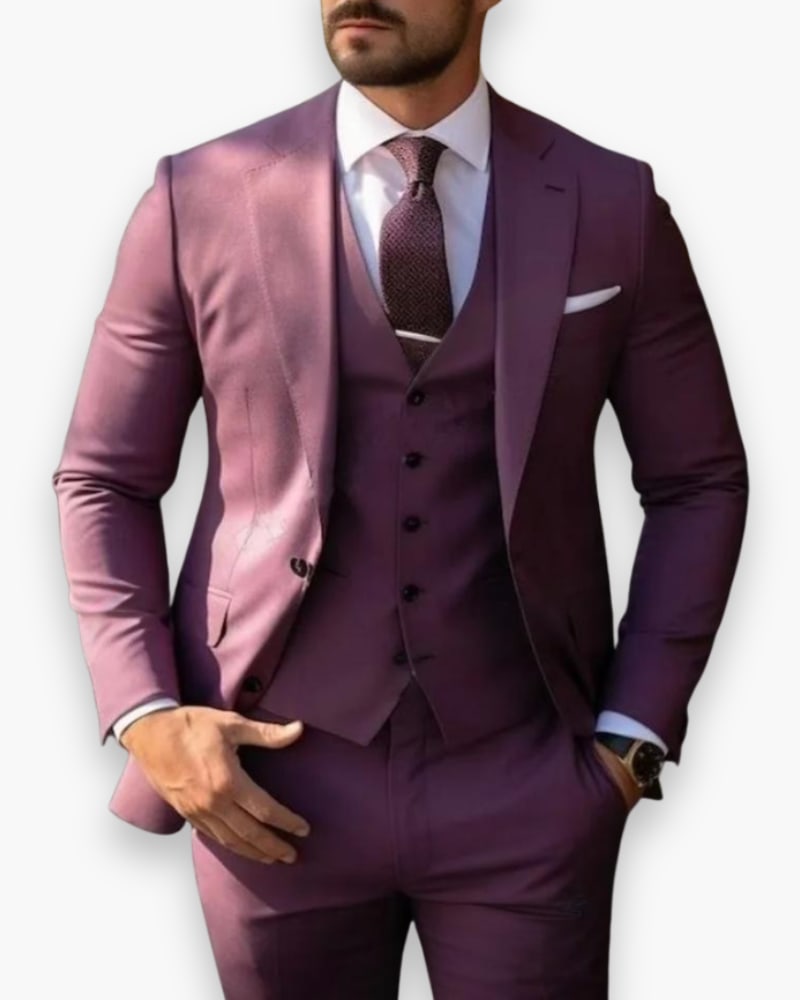 Wells Slim Fit Three Piece Suit_10