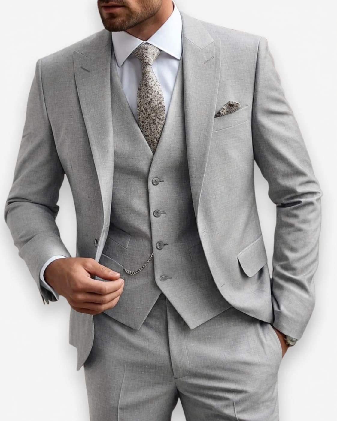Wells Slim Fit Three Piece Suit_3