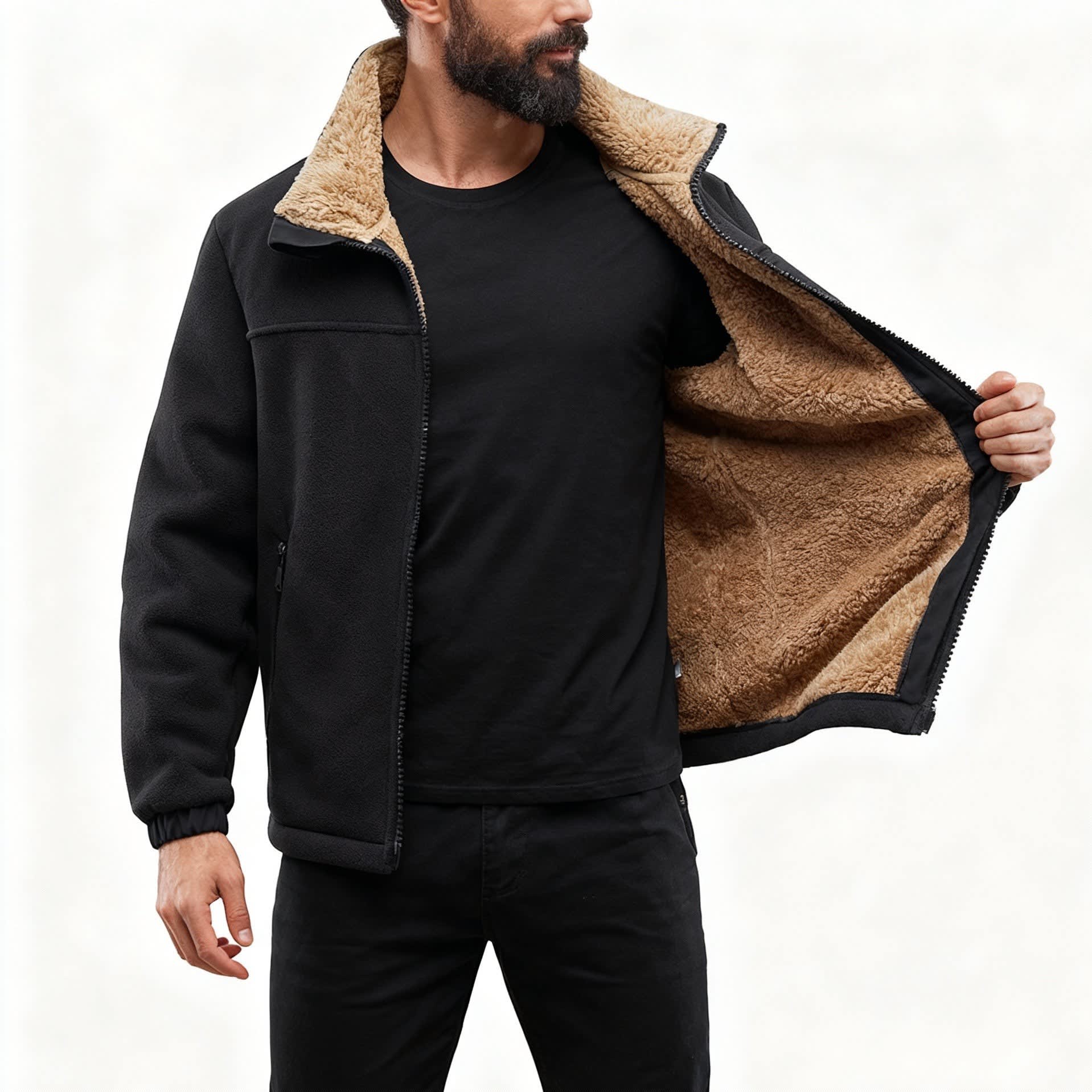 Brock Sherpa Lined Fleece Jacket_4