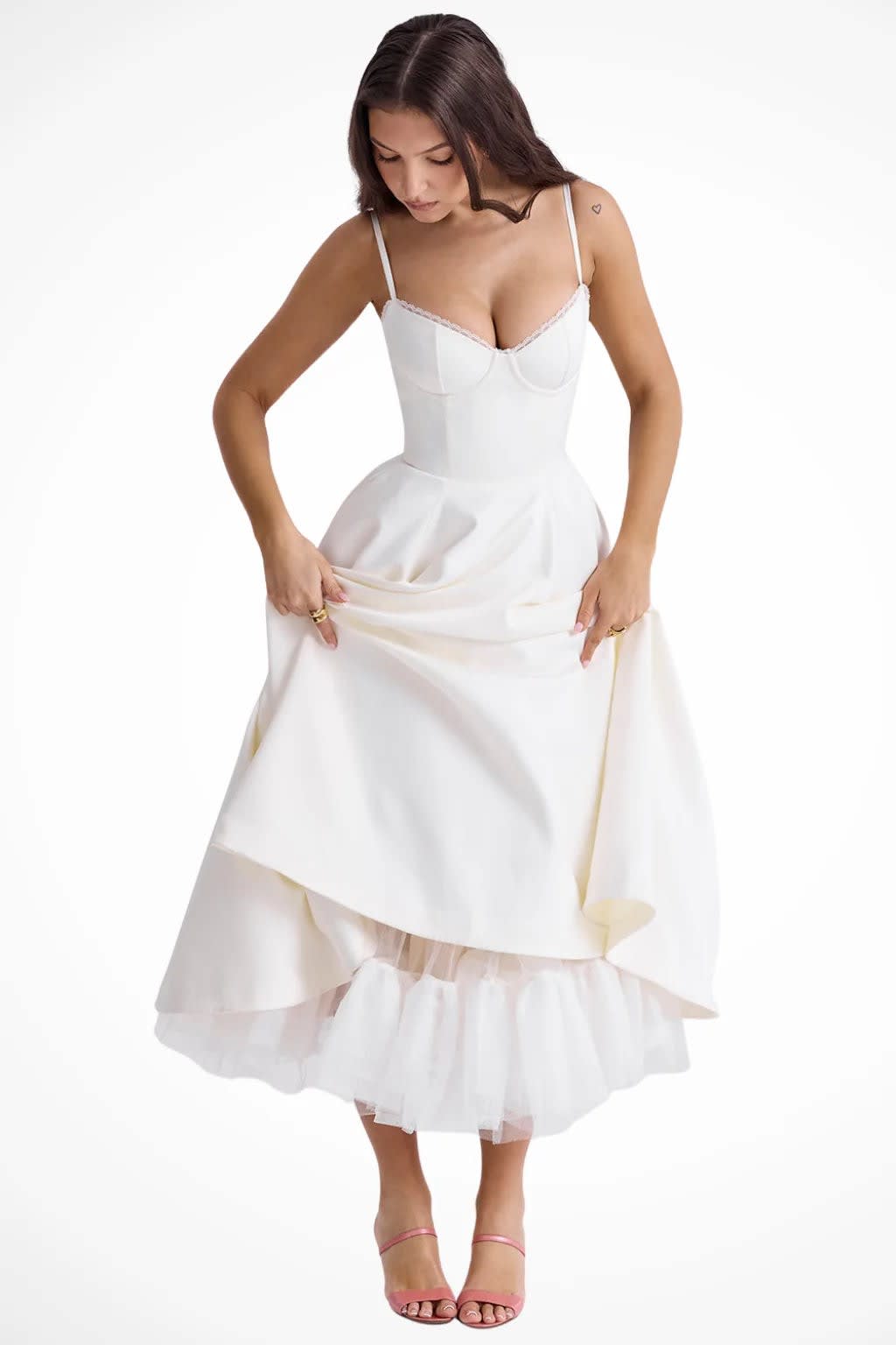 Melina Corset Wedding Guest Midi Dress_12