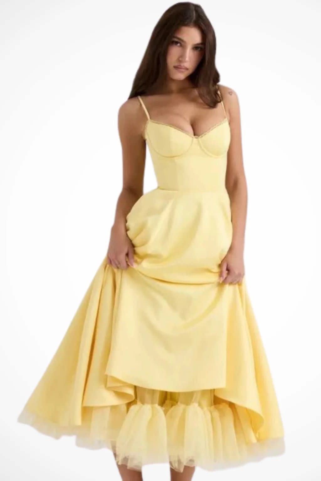 Melina Corset Wedding Guest Midi Dress_14