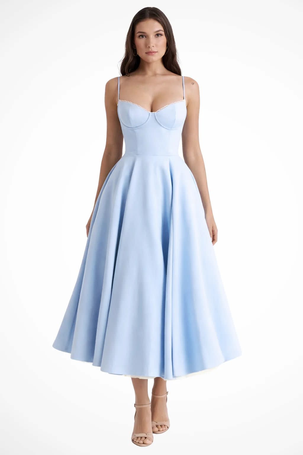Melina Corset Wedding Guest Midi Dress_8