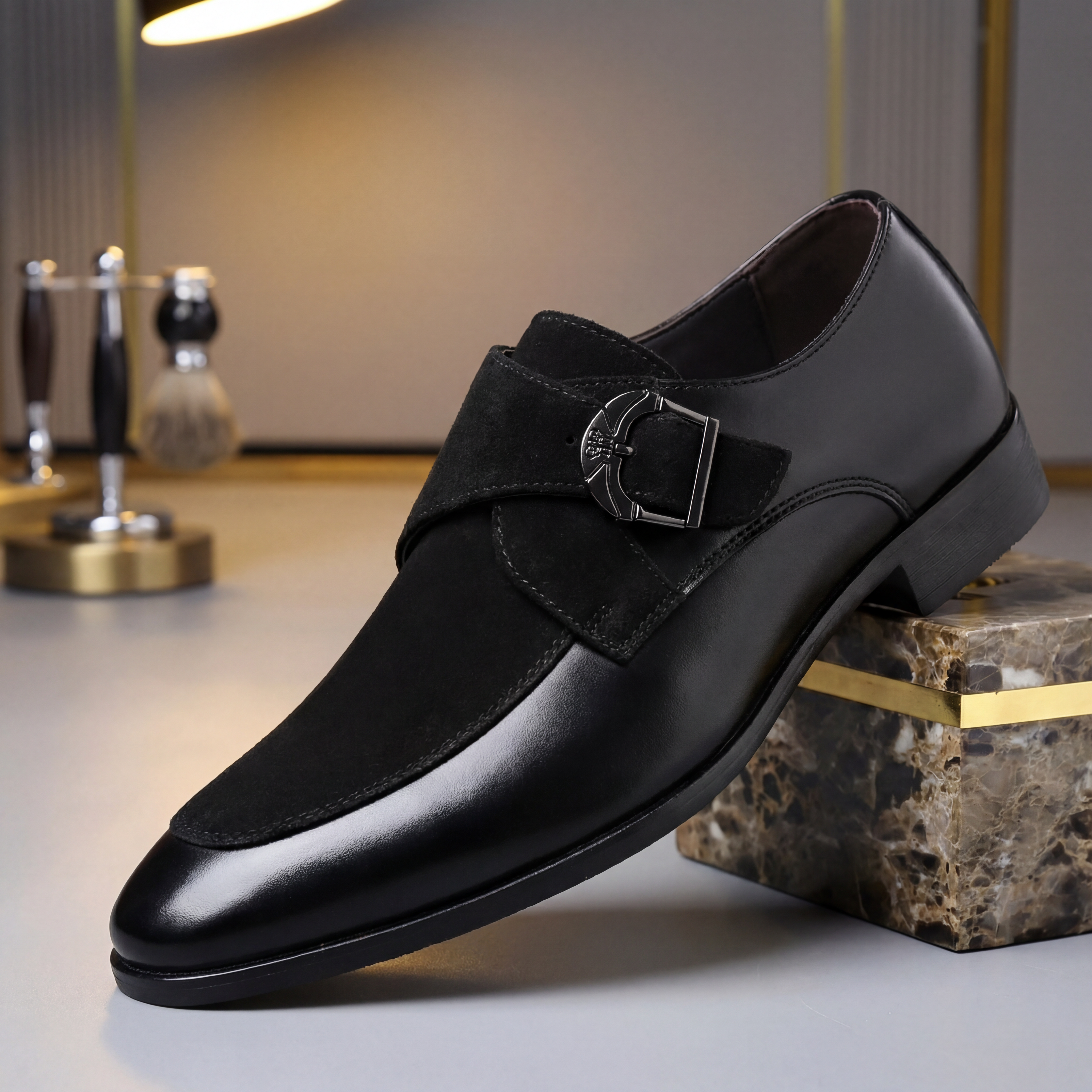 Don Harrison Suede Monk Shoe