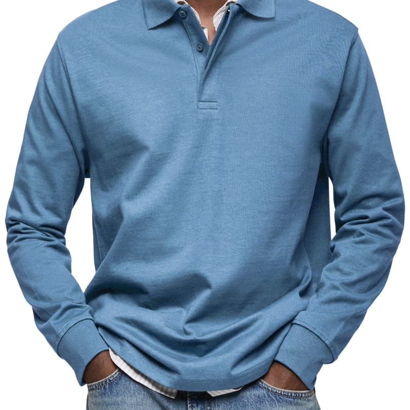 Ryan Stretch Long Sleeve Polo Shirt_1