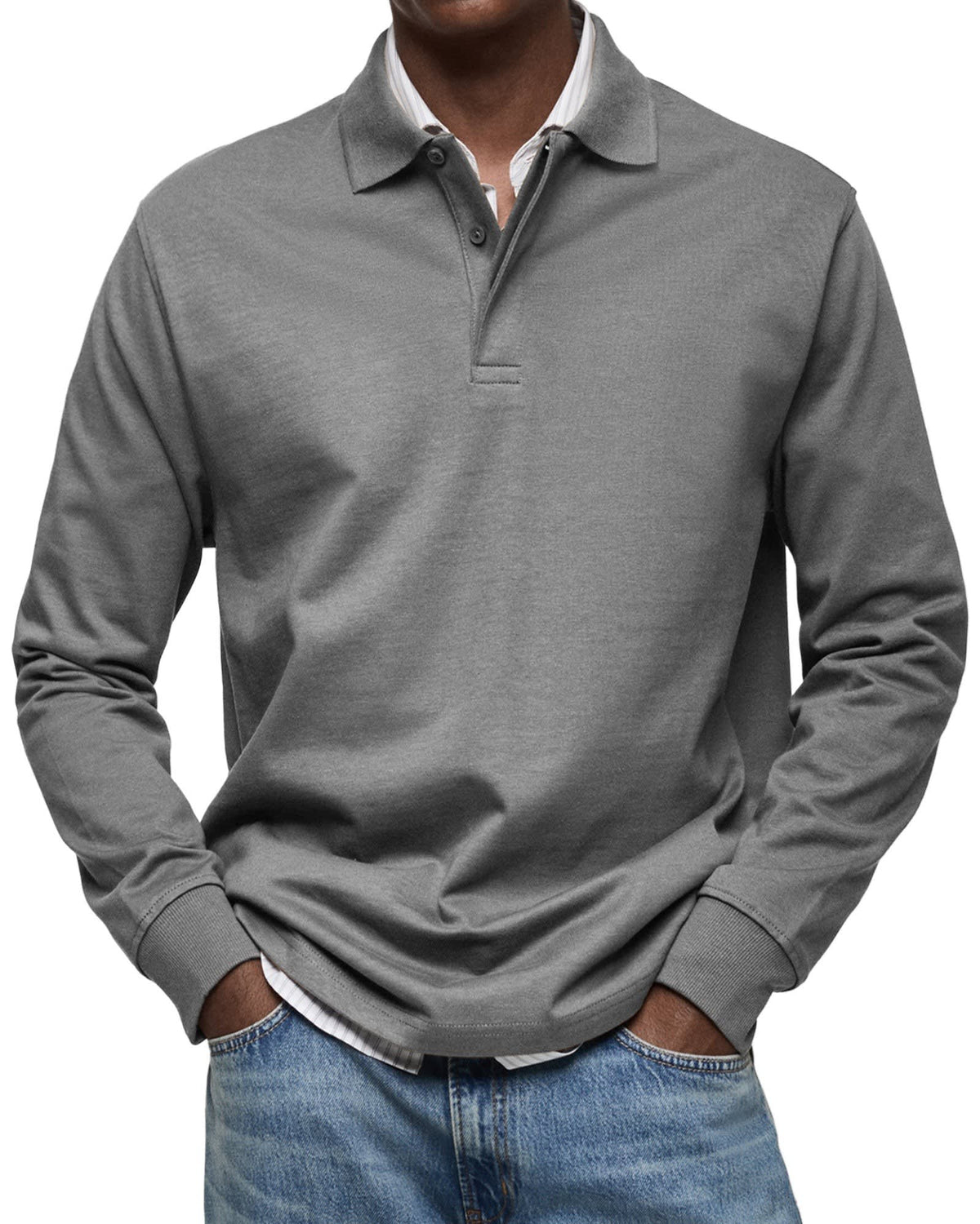 Ryan Stretch Long Sleeve Polo Shirt_5