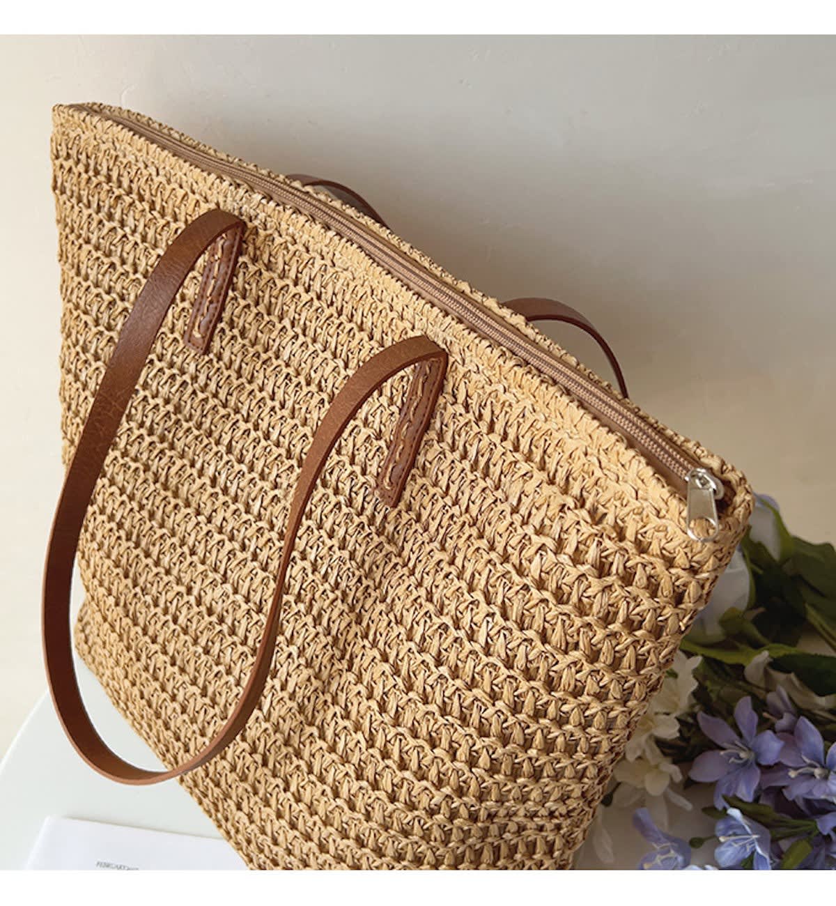 Rae Handwoven Straw Beach Tote Bag_3