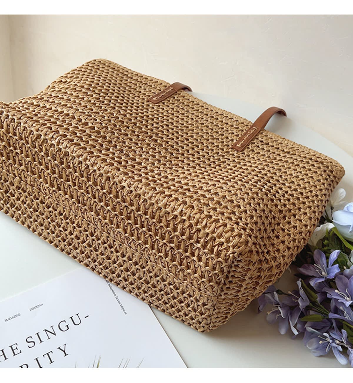 Rae Handwoven Straw Beach Tote Bag_4
