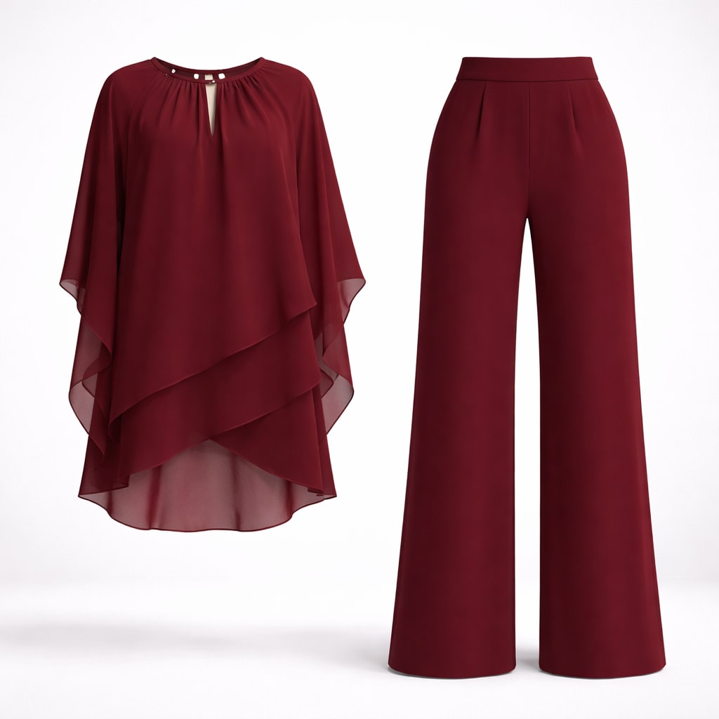 Oda Chiffon Wide Leg Two Piece Set_3