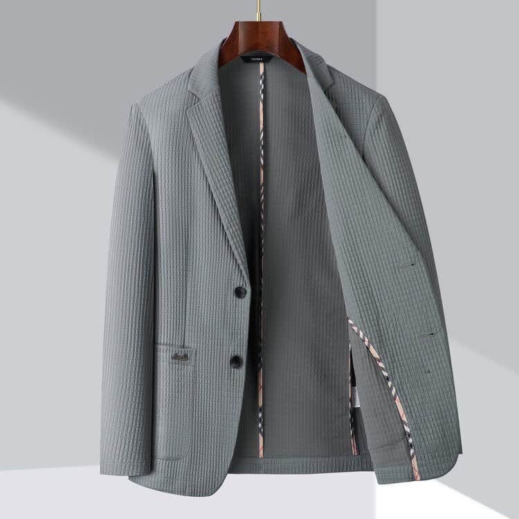 Hayes Pleated Single Breasted Blazer_5