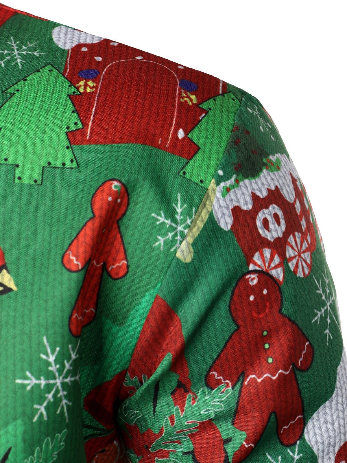 Nolan Gingerbread Print Ugly Christmas Shirt_5