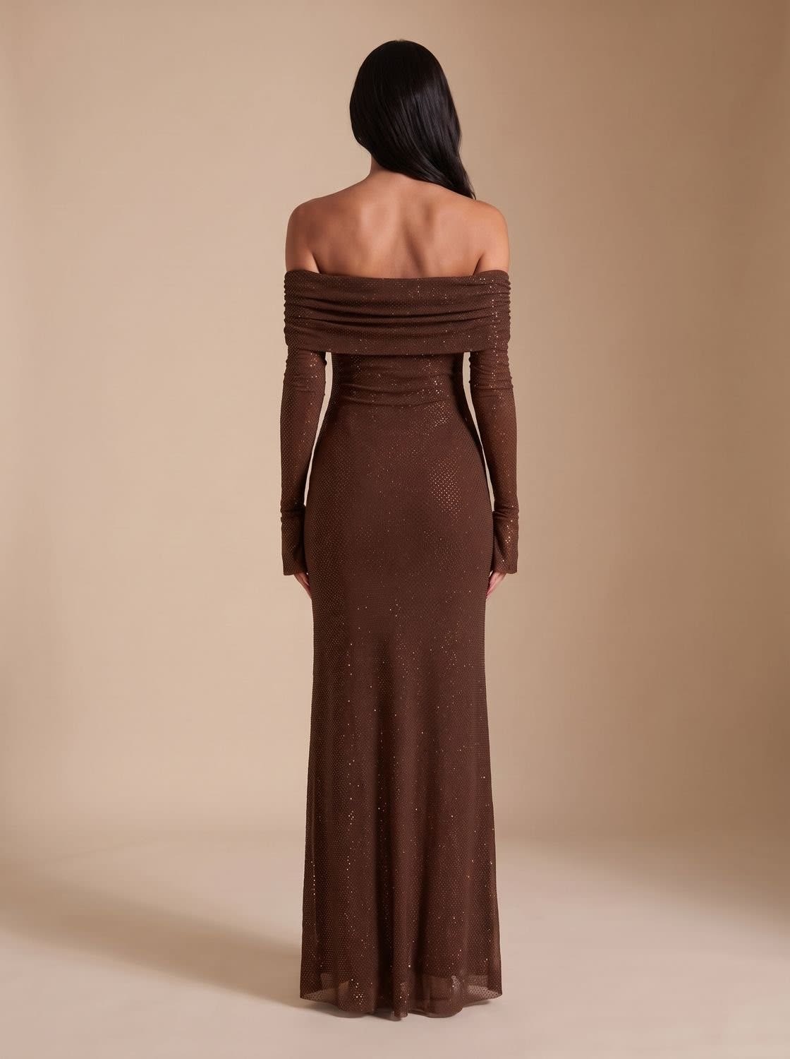 Audrey Off Shoulder Sequin Maxi Dress_5