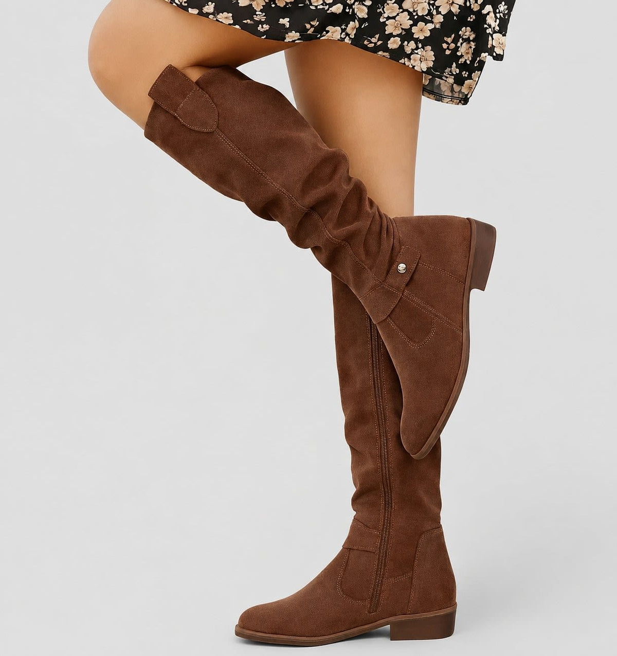 Leah Orthopedic Suede Western Boots_9