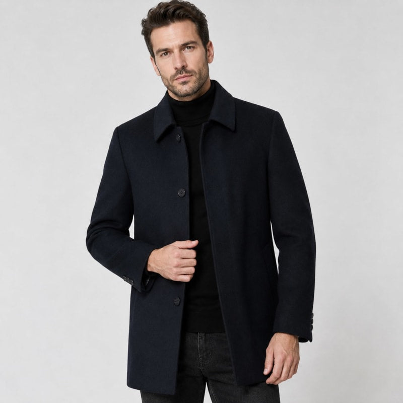 Roosevelt Single Breasted Wool Overcoat_1