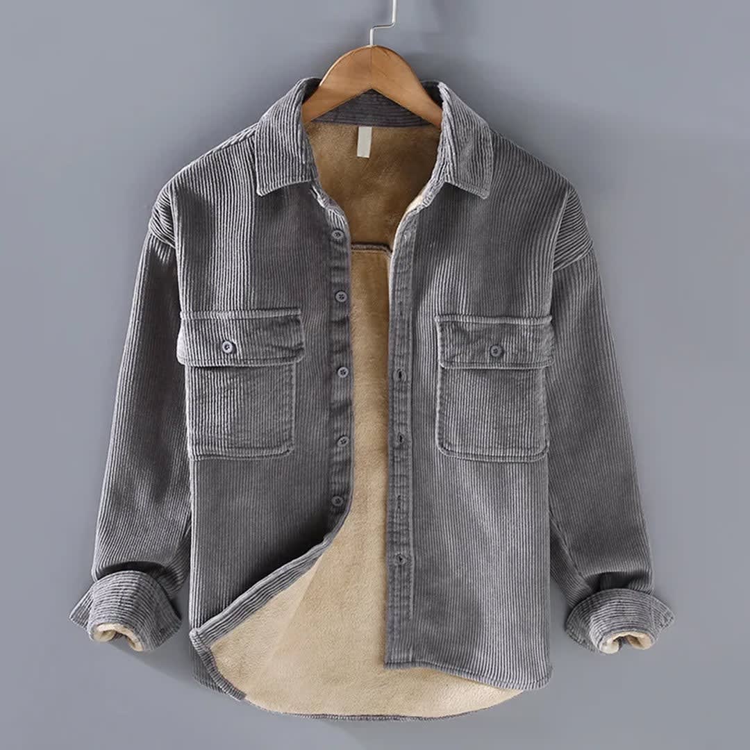 Clay Corduroy Sherpa Lined Shirt Jacket_2