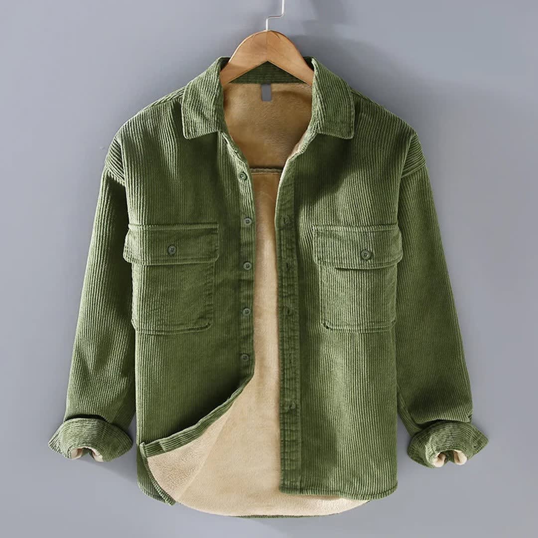 Clay Corduroy Sherpa Lined Shirt Jacket_4