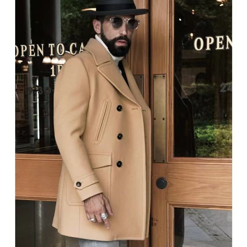 Edward Wool Blend Double-Breasted Pea Coat_3