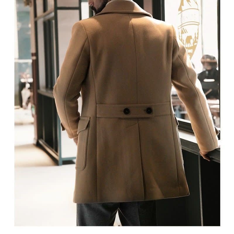Edward Wool Blend Double-Breasted Pea Coat_4