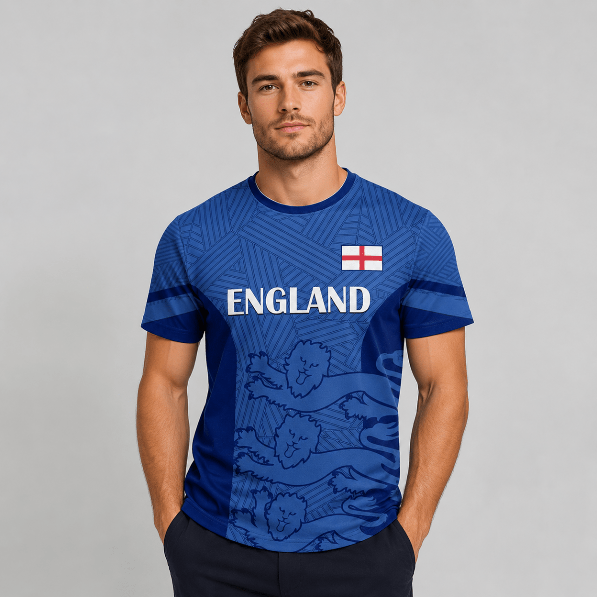 Owen England Blue Men's Football Shirt WM 2026