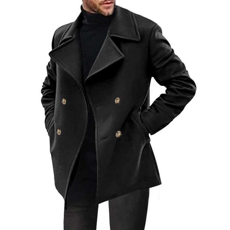 William Classic Double-Breasted Pea Coat_2