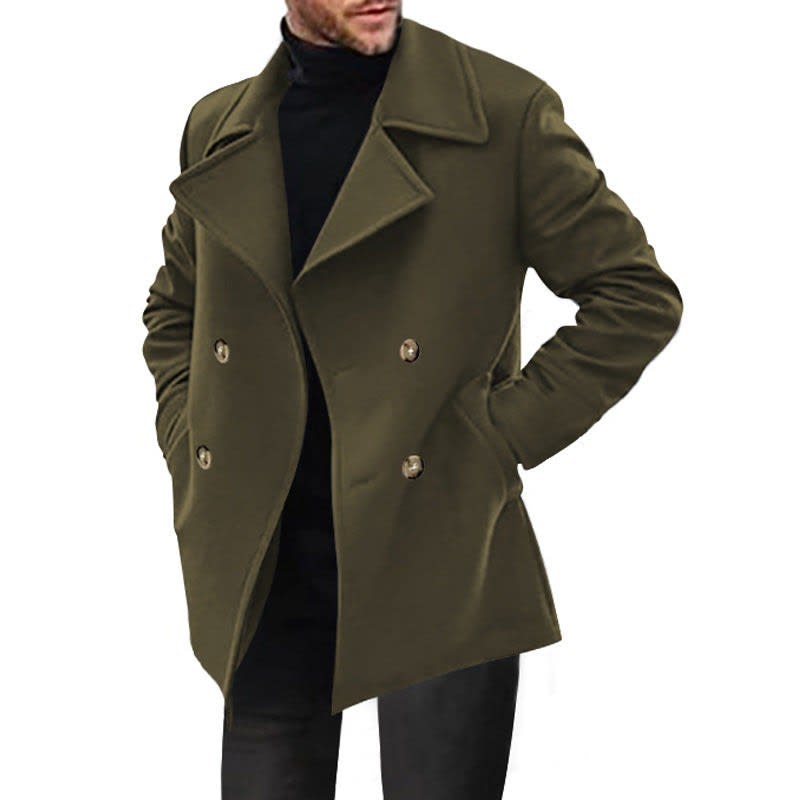 William Classic Double-Breasted Pea Coat_4