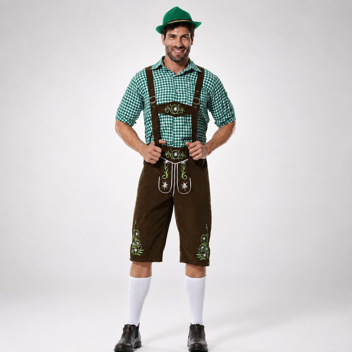 Alvin Three Piece Bavarian Lederhosen Shorts Set_5