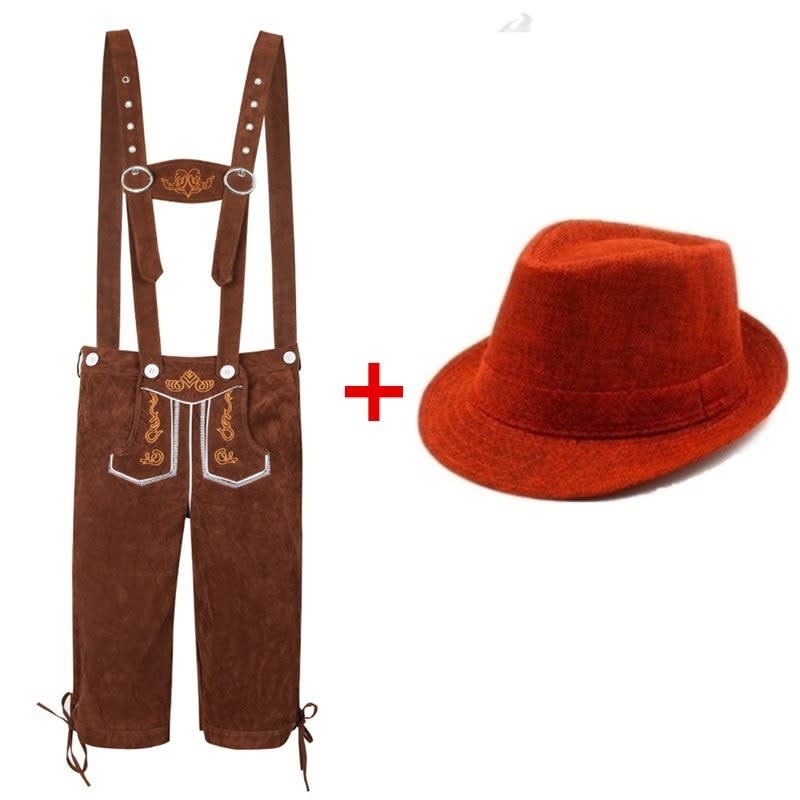 Sean Lederhosen Shorts And Felt Hat Set_2