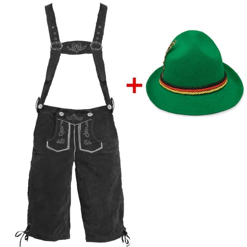 Sean Lederhosen Shorts And Felt Hat Set_4