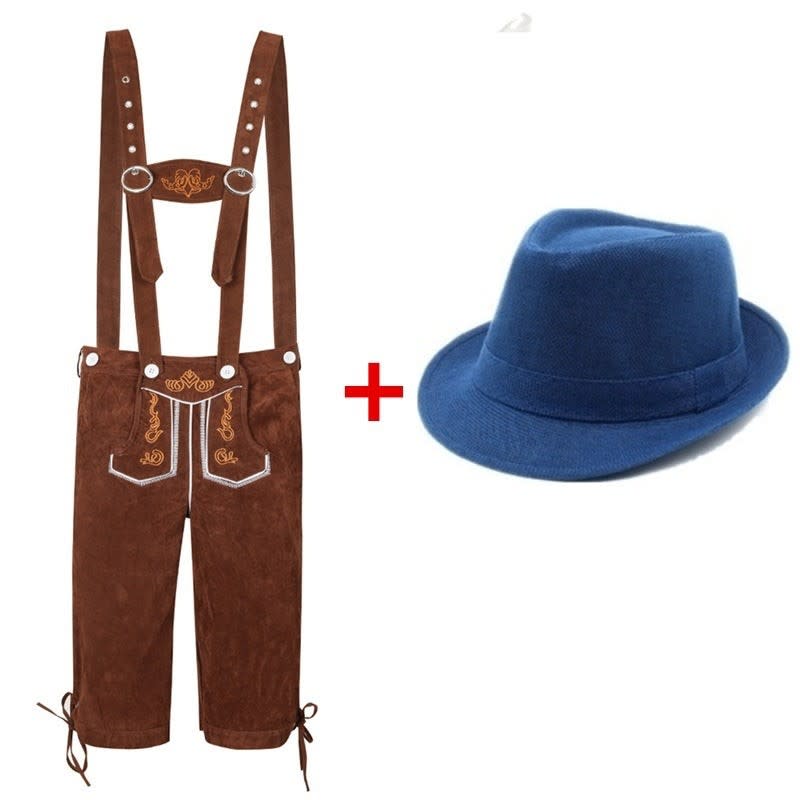 Sean Lederhosen Shorts And Felt Hat Set_8