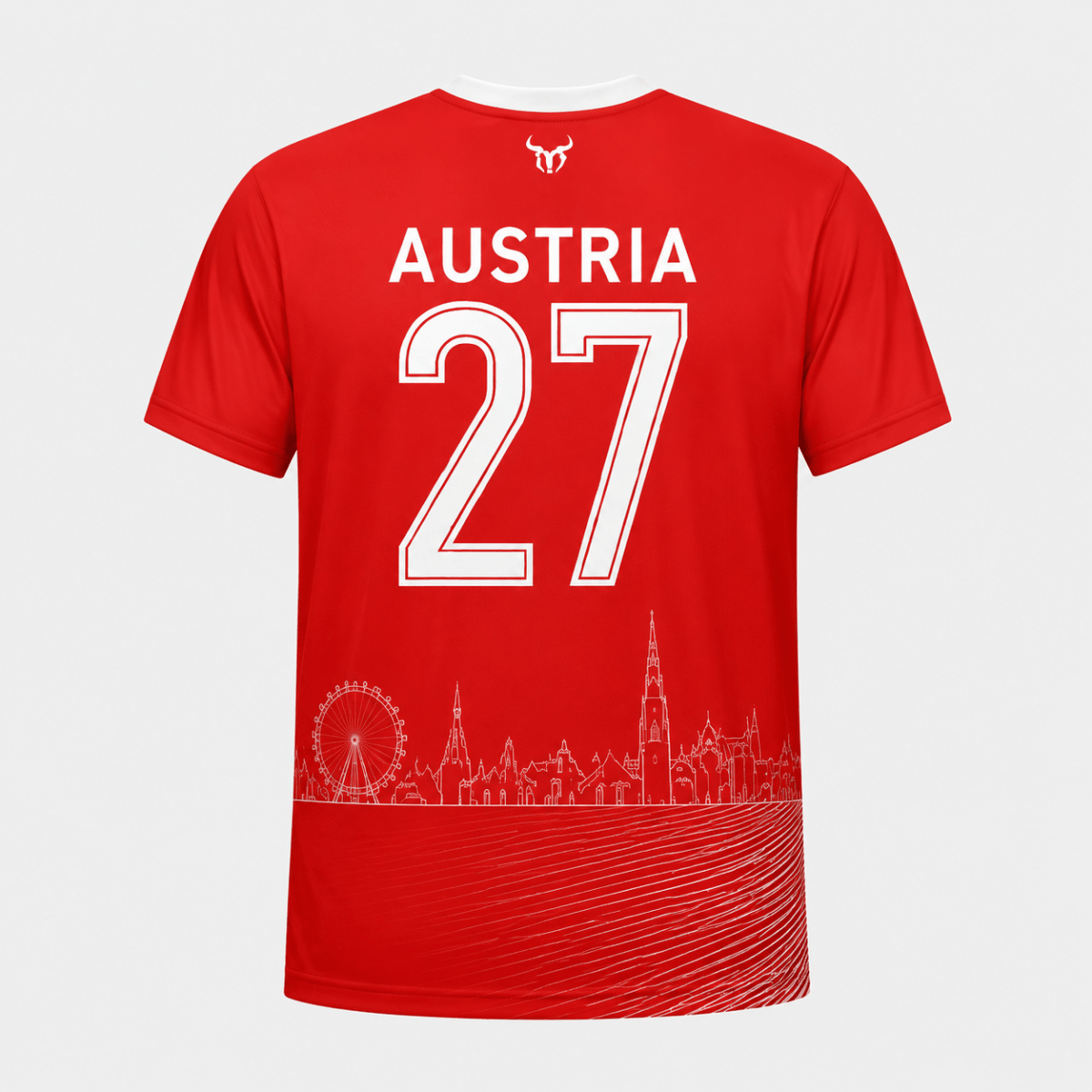 Cole Austria Red-White Men's Football Jersey WM 2026