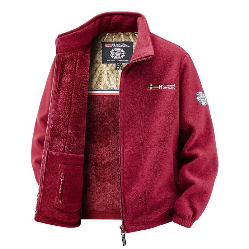 Trevor Stand Collar Sherpa Fleece Jacket_2