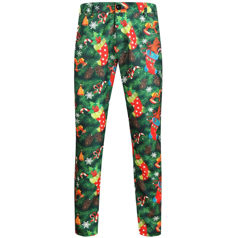 Carter Slim Fit Santa Print Christmas Chino Pants_13