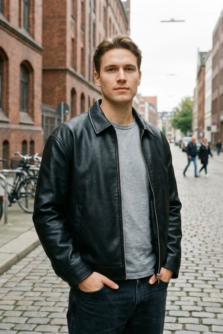 Victor Collared Faux Leather Jacket_5