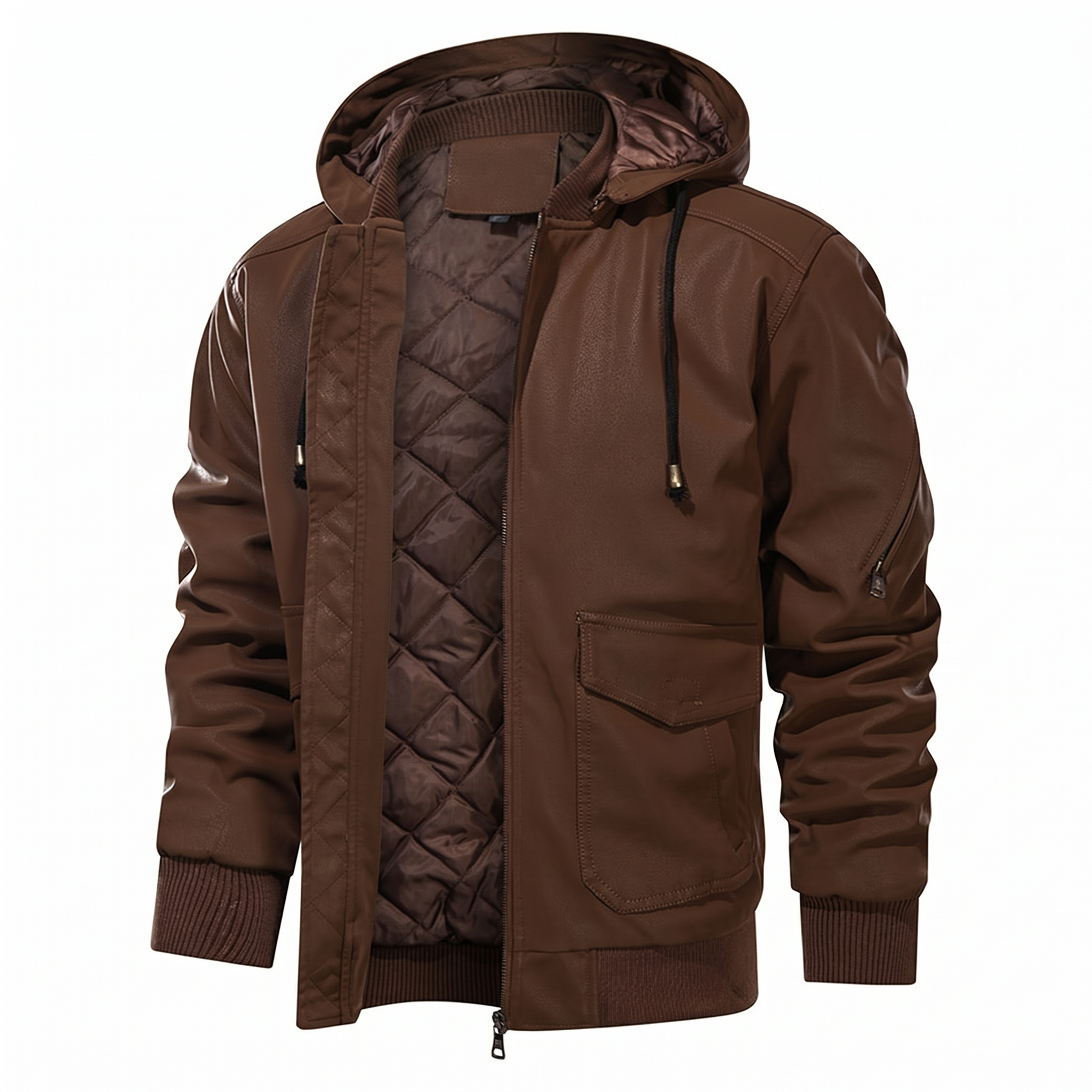 Men's Marziano Hooded Leather Jacket