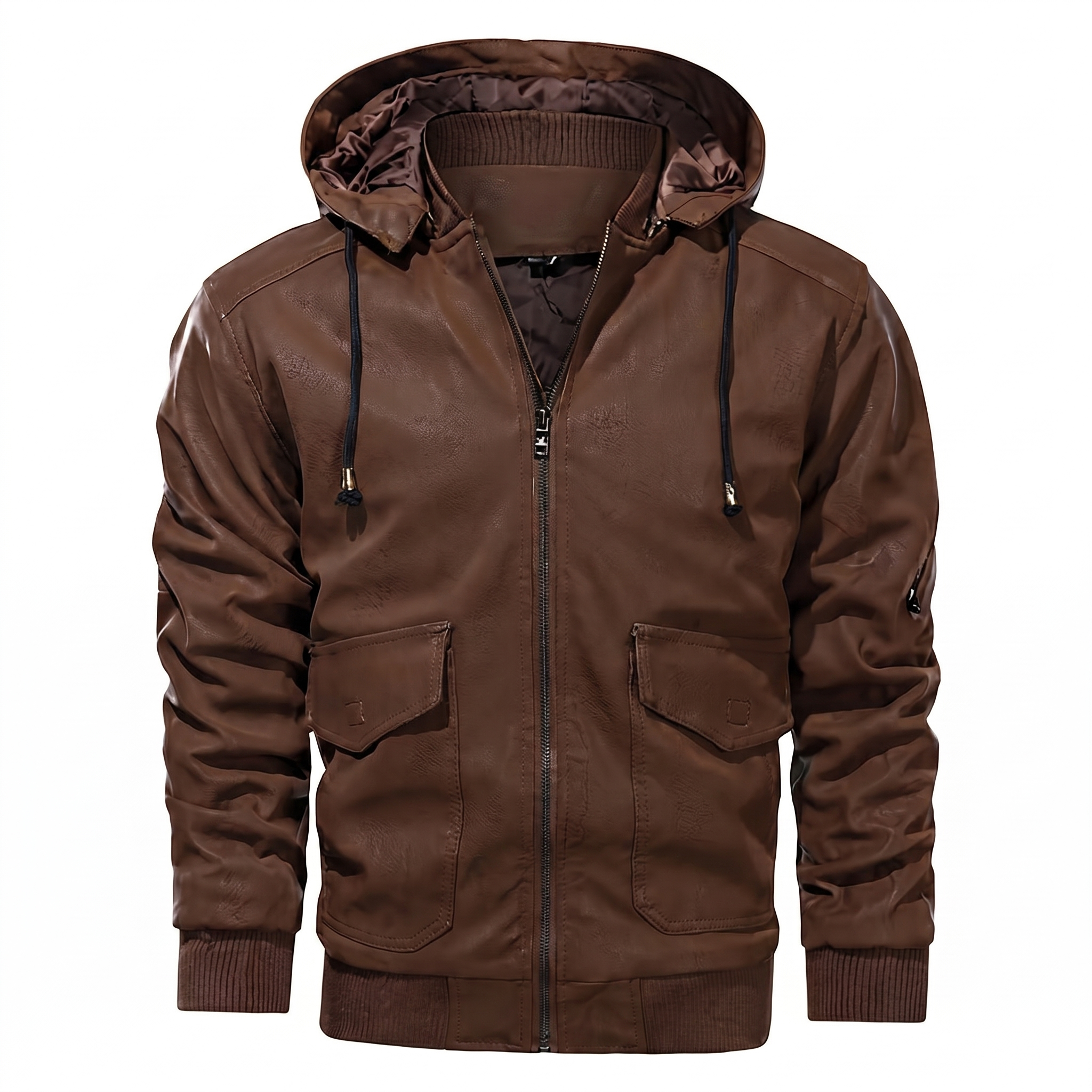 Men's Marziano Hooded Leather Jacket