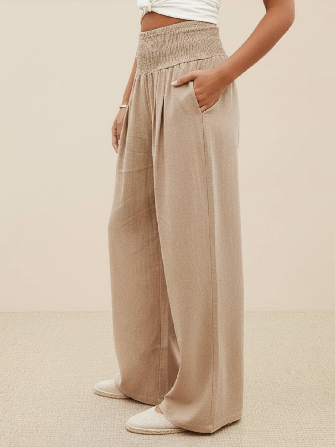 Charlotte Reed Elastic Wide Leg Pants