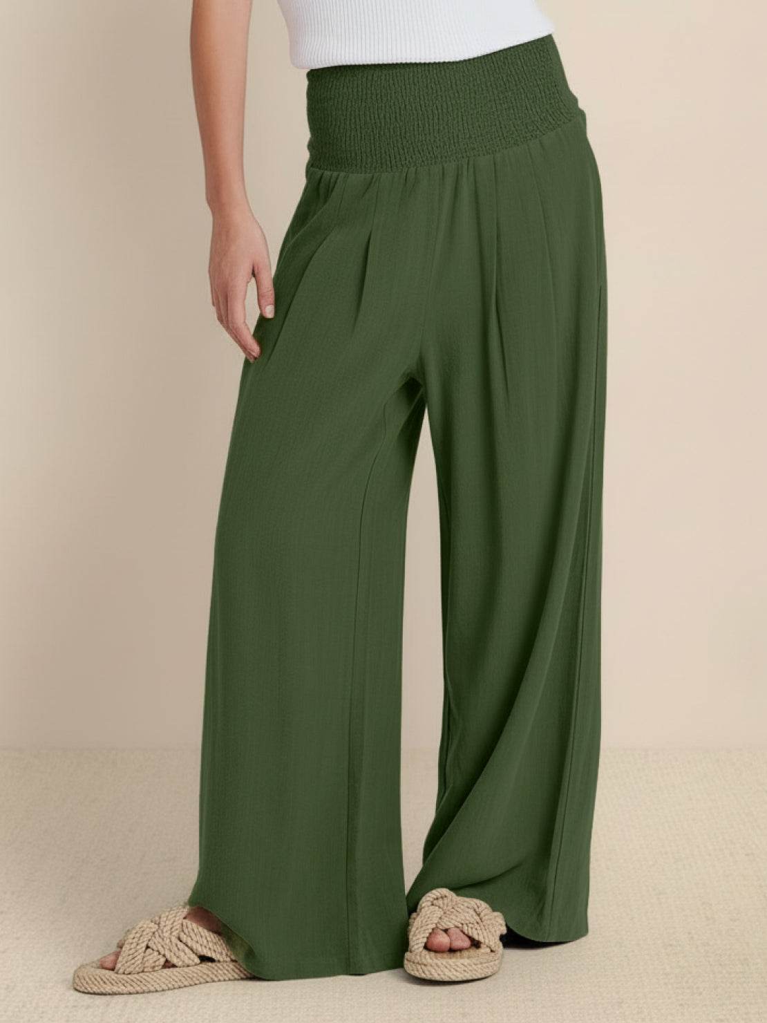 Charlotte Reed Elastic Wide Leg Pants