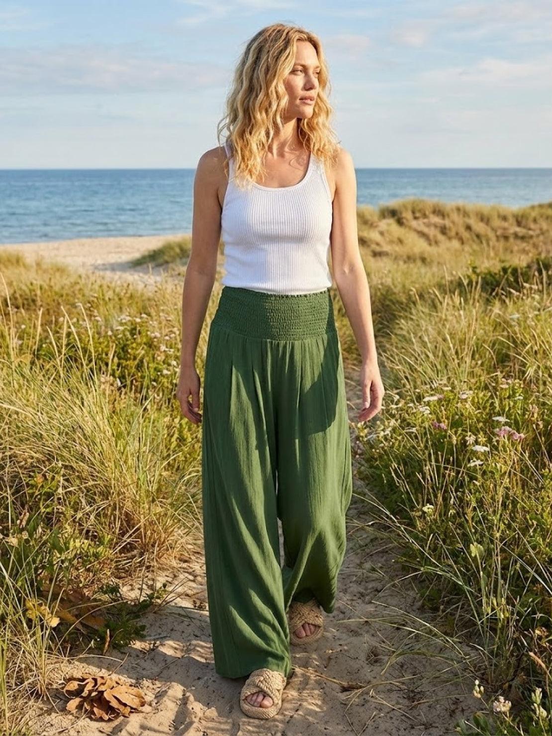 Charlotte Reed Elastic Wide Leg Pants