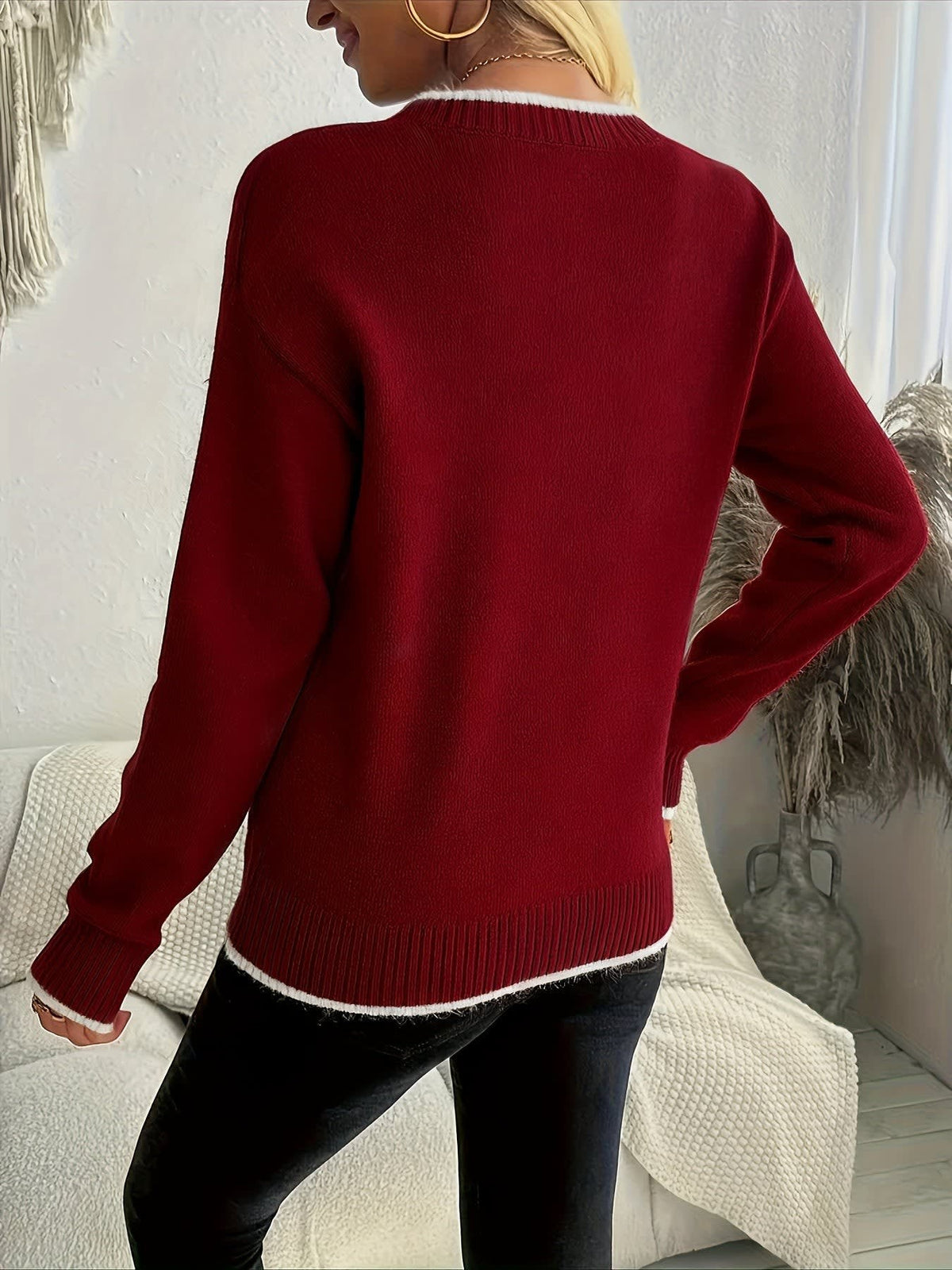 Margot Snowflake Crew Neck Christmas Sweater_3