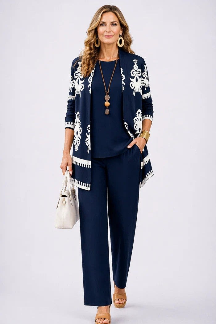 Emilia Printed Three Piece Pant Suit_8