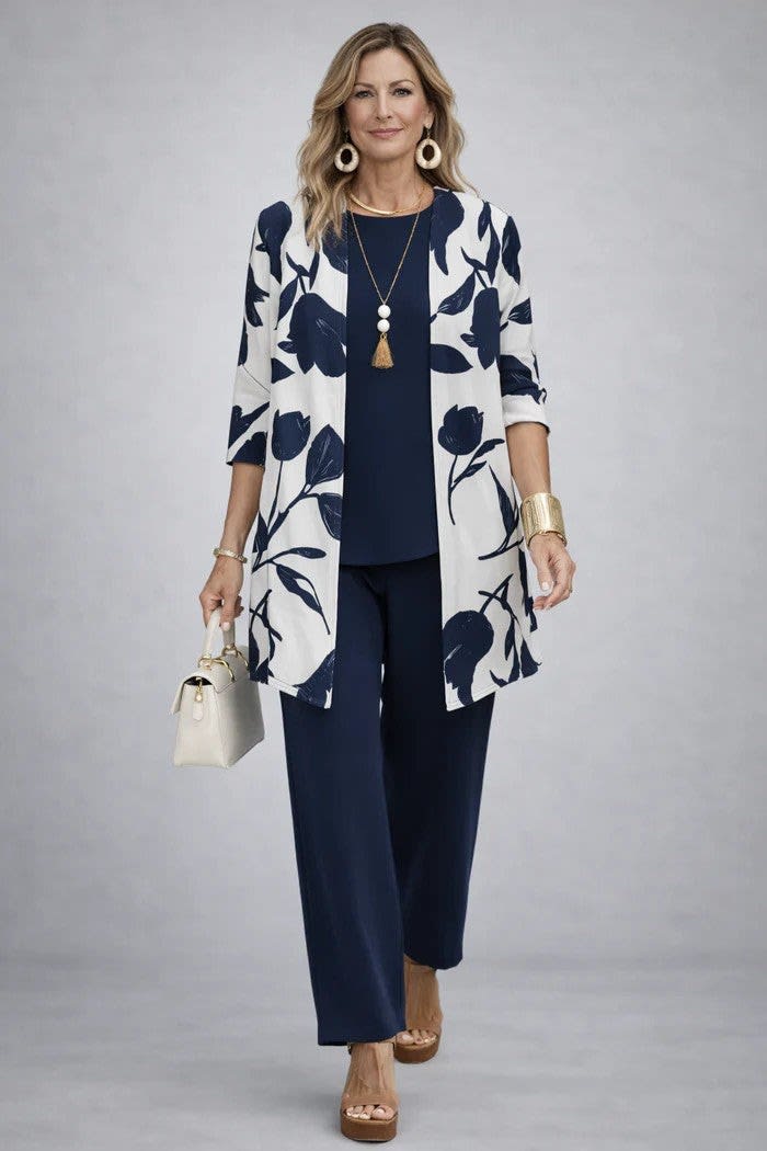 Emilia Printed Three Piece Pant Suit_9