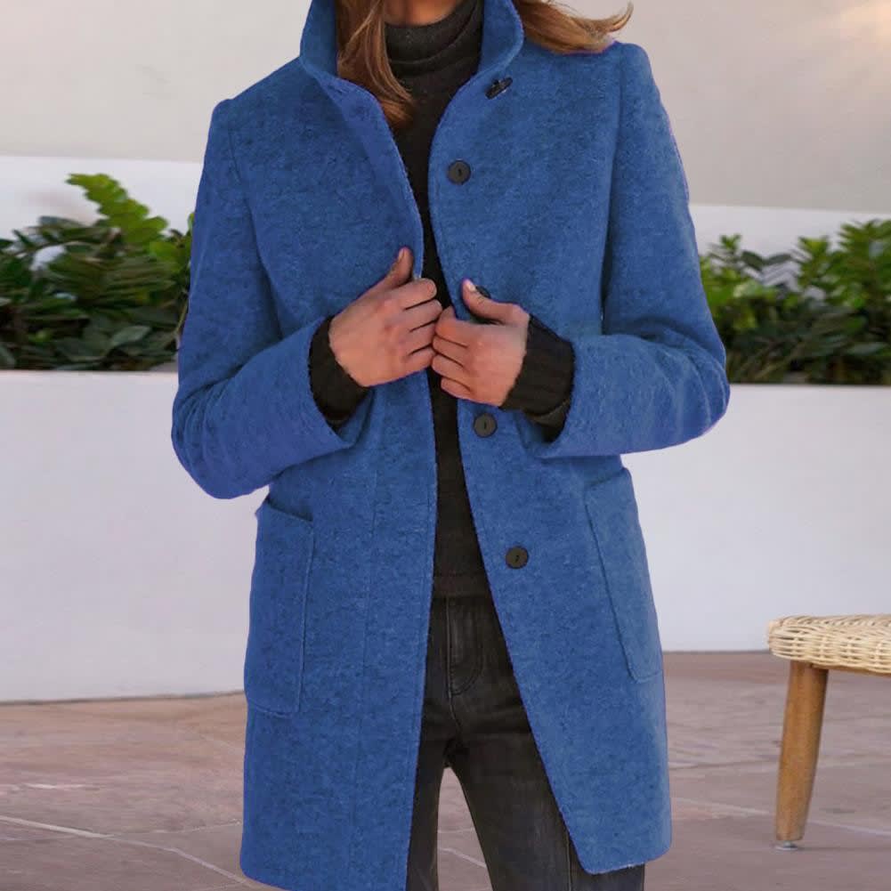 Gerda Wool Blend Stand Collar Coat_2