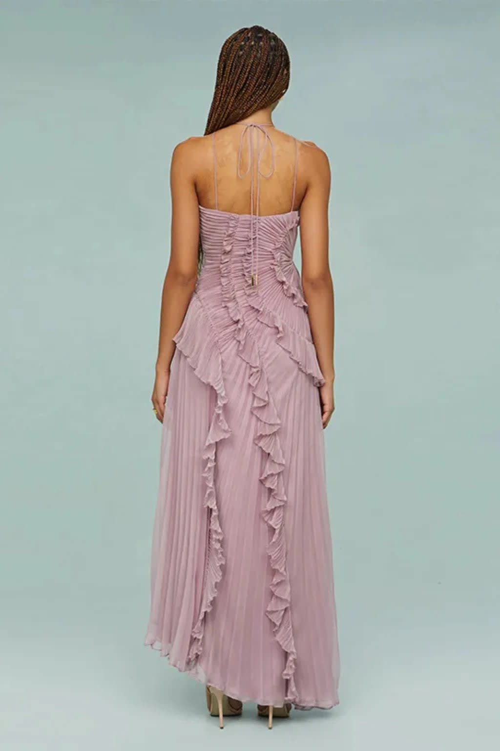 Lorelei Flowy Halter Neck Wedding Guest Maxi Dress_9
