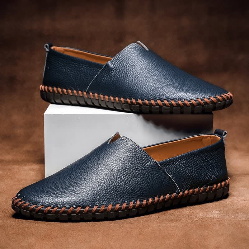 Abraham Genuine Leather Slip On Loafers_5