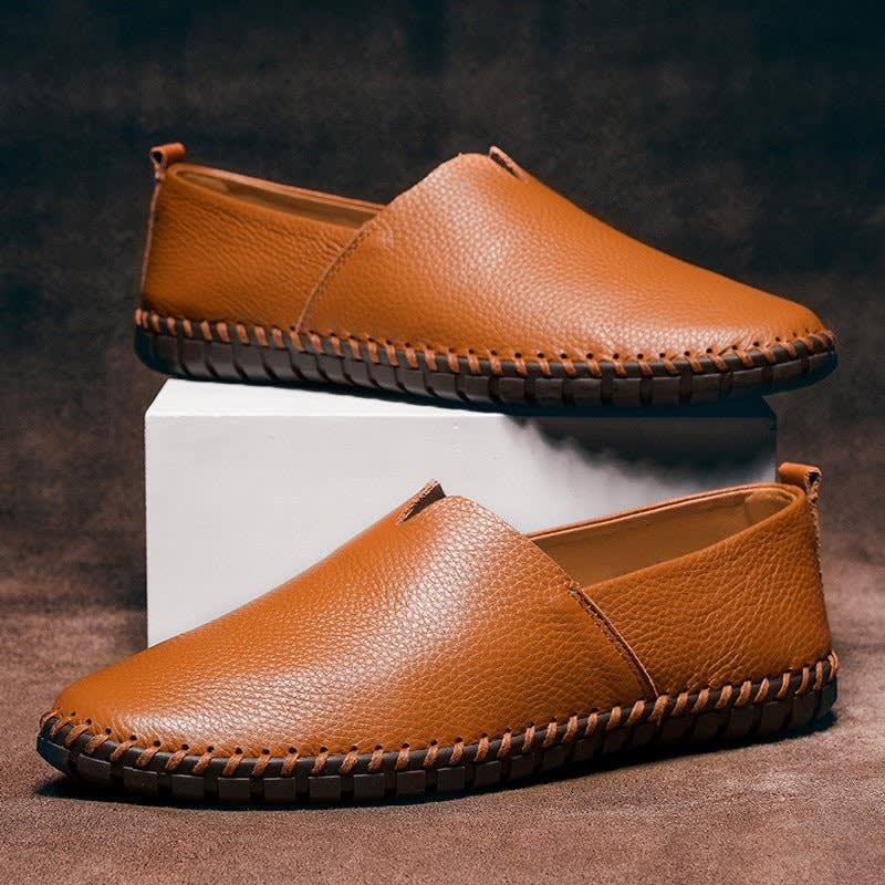 Abraham Genuine Leather Slip On Loafers_6