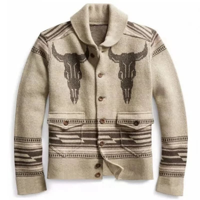 Cooper Western Shawl Collar Cardigan_1