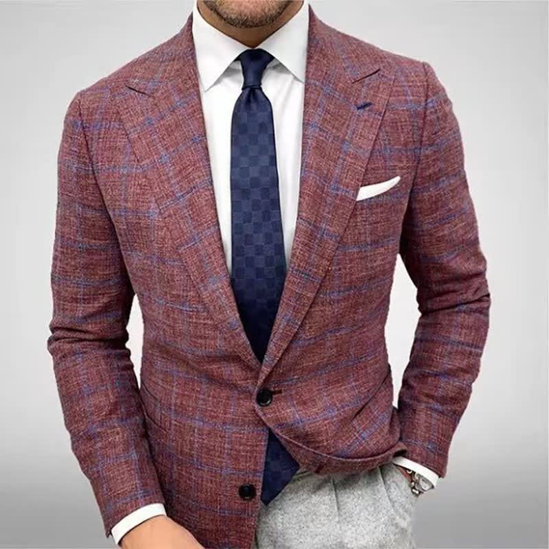 Dilan Regular Fit Plaid Blazer_3