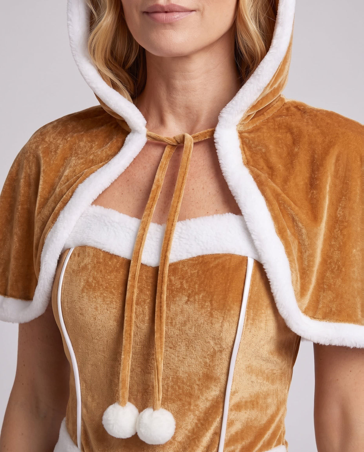Solene Velvet Hooded Deer Costume Dress_2